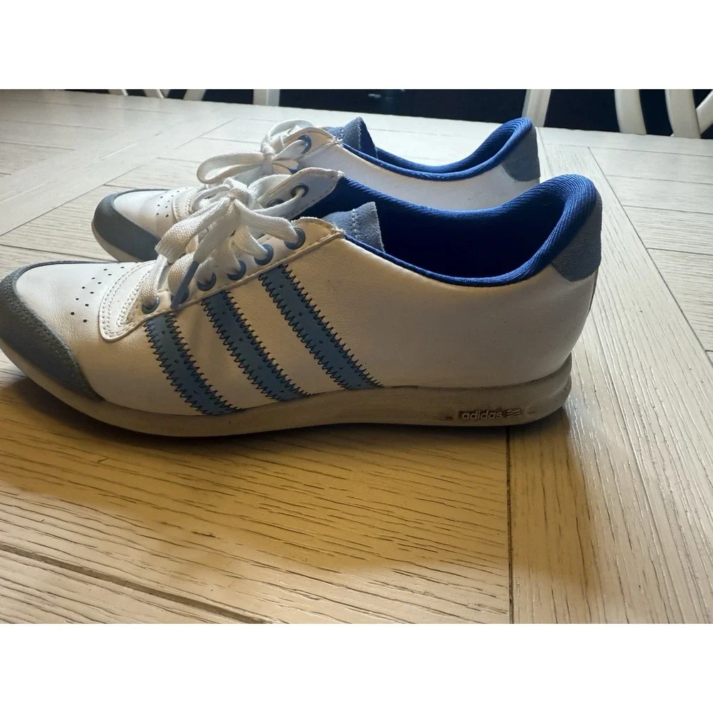 Women's  Adidas  Golf Shoes EVG 791003 Blue And‎ White Size 6.5 Spikeless